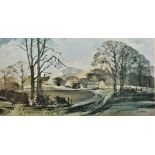 John Blockley Limited edition colour print, 155/500 Cotswold scene, signed in pencil lower right