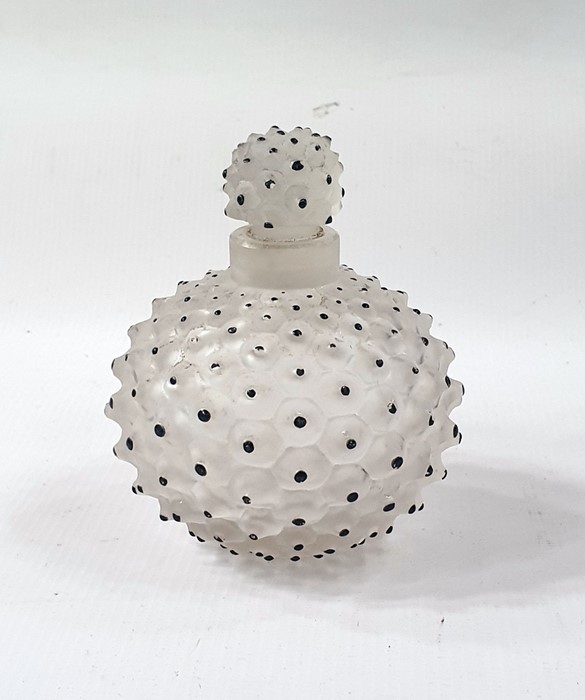 Lalique Cactus pattern scent bottle and stopper, circa 1928, mark to base 10.5cm  - there is