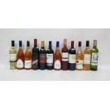 Twelve bottles of assorted wines to include Vina del Perdon Navarra (2009); Familia Castano Hecula