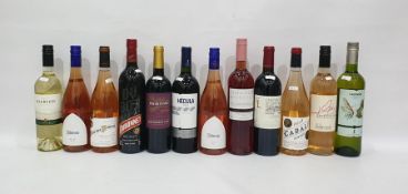 Twelve bottles of assorted wines to include Vina del Perdon Navarra (2009); Familia Castano Hecula