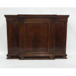 Regency style mahogany breakfront cabinet (upper section of a two part piece)