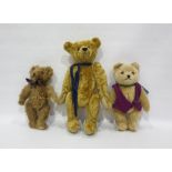 Whittle-le-Woods bear in gold plush with growl, 50cm, a Clemens West German Spieltiere brown fur