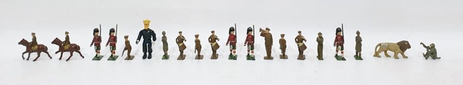 Assorted lead model soldiers (2 trays)