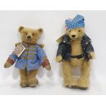 Hermann limited edition 'Born to Ride' beige mohair bear with embroidered foot, no 282 and wearing