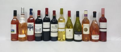 Twelve bottles of assorted wines to include Chateau des Perligues Graves (2015); Chateau Savariaud