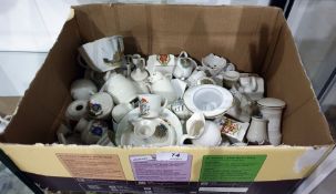 Large quantity of crested china including Arcadian (1 box)