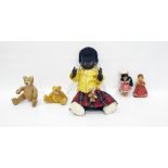 Quantity of foreign costume dolls, diecast vehicles, Pedigree black plastic doll, Christmas