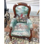 Child's Victorian style stained open armchair with