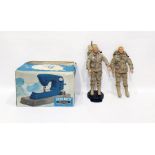 2 GI Joe Action Man dolls and a Little Betty sewing machine, in box (3)