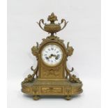 French eight-day striking mantel clock by Japy Fre