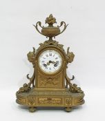 French eight-day striking mantel clock by Japy Fre