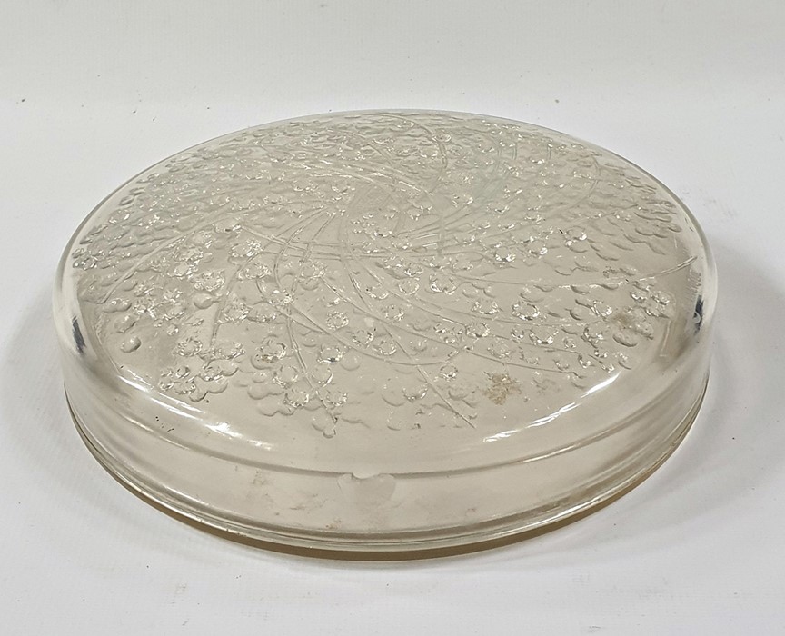 Rene Lalique Muguets pattern circular lidded box, No. 41, 26cm diameterCondition ReportBottom of - Image 2 of 9