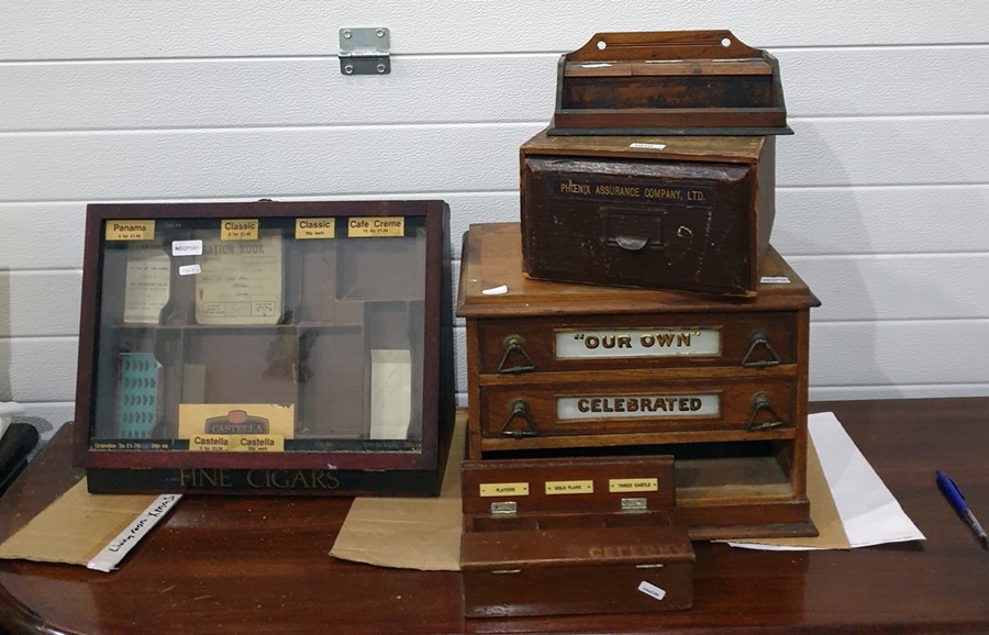 Assortment of chests to include one labelled 'Phoe