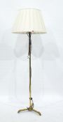 Gilt brass simulated bamboo tripod standard lampCondition ReportThere is are large section near