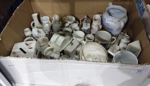 Large quantity of crested china