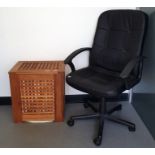 Office swivel chair and a laundry basket (2)