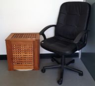 Office swivel chair and a laundry basket (2)