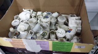 Quantity of crested china including Arcadian torto