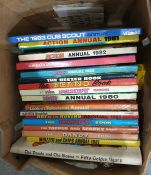 Box of assorted children's books and annuals to include Action Annual 1981, etc