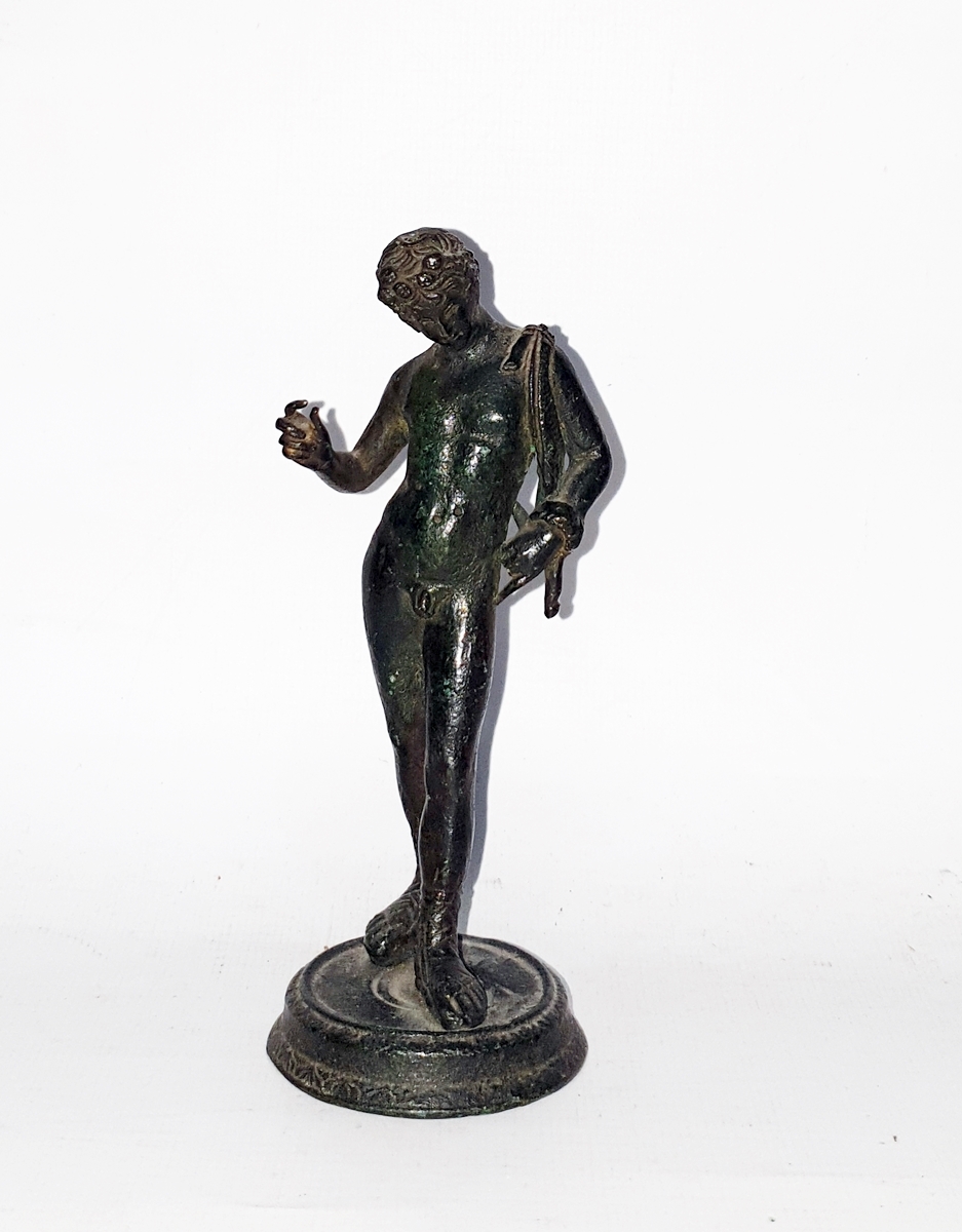 Italian bronze model of Narcissus, late 19th centu