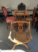 Five assorted chairs including cane seated examples (5)