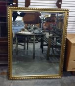 20th century rectangular wall mirror with egg and dart moulded frame, 130cm x 101cm