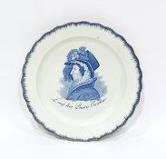 Late 18th/early 19th century pearlware tea plate w