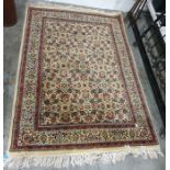 Eastern rug, cream ground with allover herati patt