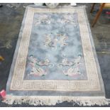 20th century Chinese superwash rug, the blue groun