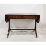 Reproduction Regency mahogany sofa table