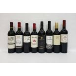 Eight bottles of mixed red wine to include Averys of Bristol Montepulciano d'Abruzzo 2016 and