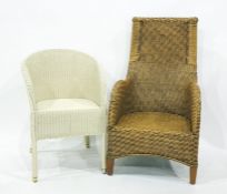 Vincent Sheppard, Lloyd Loom-style tub chair and a modern wicker chair (2)