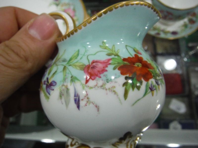 Grainger & Co Worcester porcelain early morning tea service for two persons, six pieces, viz:- - Image 3 of 9