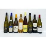 Eight bottles of assorted white wine to include Le Champ des Etoiles Chardonnay 2014 and Legende