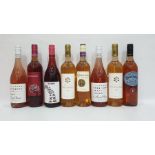 Eight bottles of assorted rose wine to include Bob Berton's 'The Barbarian' 2017 Australia and