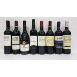 Eight bottles of mixed red wine to include Chateau Luby Bordeaux 2014 and Chateau Belle Vue Favereau
