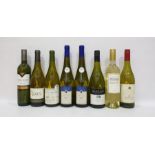 Eight bottles of assorted white wine to include Huguenot Sauvignon Blanc 2016 and Macon-Villages