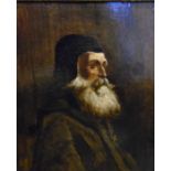 Late 18th/early 19th century continental school  Oil on canvas  Half length portrait of a bearded