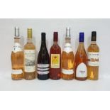 Seven bottles of assorted rose wine to include Matervitae Bombino Nero Torrevento 2016 and two