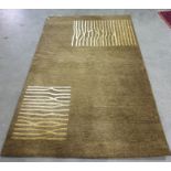 Modern brown ground rug