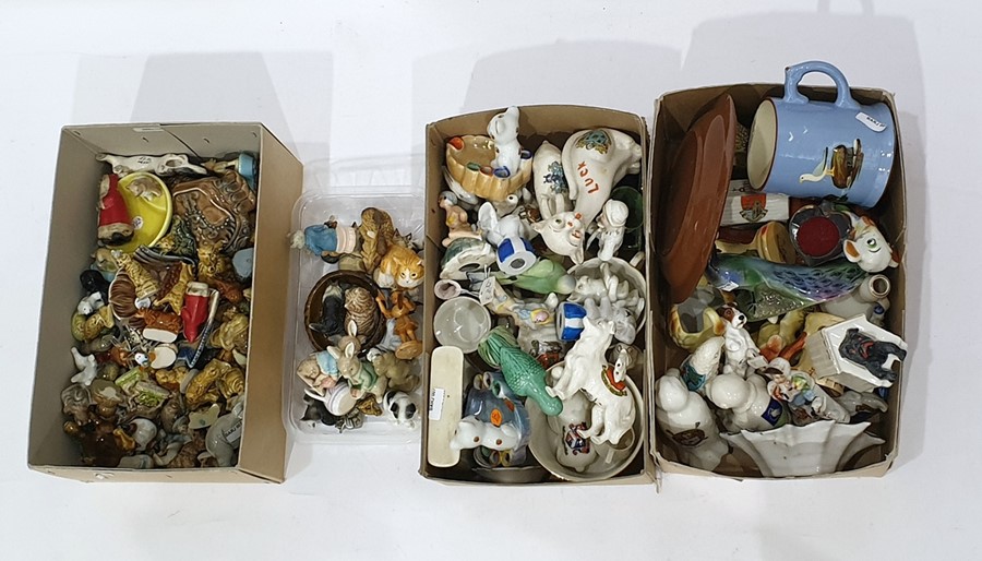 Quantity of Wade porcelain miniatures, crested china and other decorative ceramics (3 boxes)