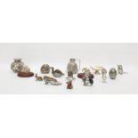 Quantity of small white metal items to include pots, pin cushions and novelty items