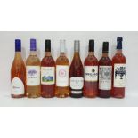 Eight bottles of assorted rose wine to include Stumble Vineyards 2016 and Albarrada Portuguese