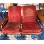 Two early 20th century mahogany framed Parker-Knoll mahogany-framed chairs, one armchair and one