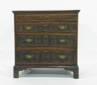 Maple dressing table stool raised upon mahogany cabriole supports