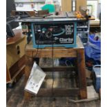 Clark Woodworker 10" table saw on homemade wooden stand