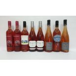Eight bottles of assorted rose wine to include Domaine de la Colline Rose de Loire and Cherry