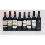 Eight bottles of mixed red wine to include Saint-Felix de Castelmaure 2016 Corbieres and Block 61