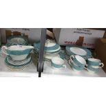 Part-dinner service by Wedgwood & Co Ltd, 'Garden' pattern including meat plate, cups, saucers and