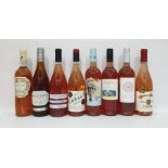 Eight bottles of assorted rose wine to include Yarrunga Field Rose bin no.701 New South Wales and
